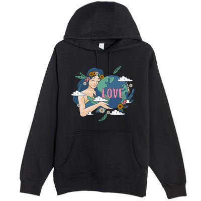 Love Mother Earth 52nd Earth Day Save Our Planet Environt Cute Gift Premium Pullover Hoodie