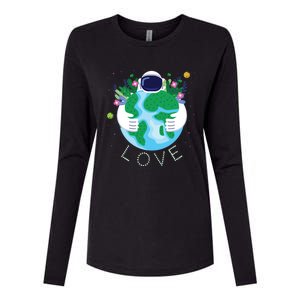 Love Mother Earth Day Save Our Planet Environt Astronaut Gift Womens Cotton Relaxed Long Sleeve T-Shirt