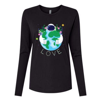 Love Mother Earth Day Save Our Planet Environt Astronaut Gift Womens Cotton Relaxed Long Sleeve T-Shirt