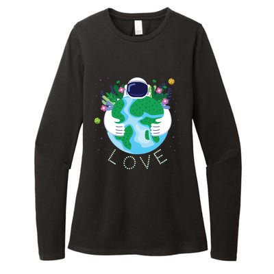 Love Mother Earth Day Save Our Planet Environt Astronaut Gift Womens CVC Long Sleeve Shirt