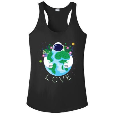 Love Mother Earth Day Save Our Planet Environt Astronaut Gift Ladies PosiCharge Competitor Racerback Tank