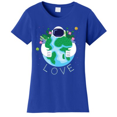 Love Mother Earth Day Save Our Planet Environt Astronaut Gift Women's T-Shirt