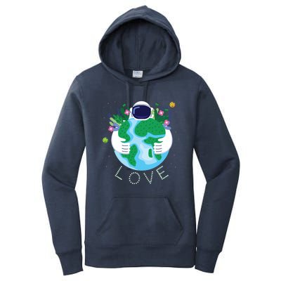 Love Mother Earth Day Save Our Planet Environt Astronaut Gift Women's Pullover Hoodie