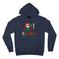 Love My Family Vintage Santa Family Christmas Pajama Hoodie