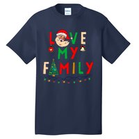 Love My Family Vintage Santa Family Christmas Pajama Tall T-Shirt