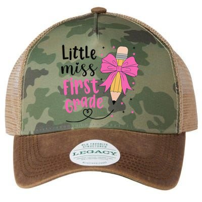 Little Miss First Grade Back To School Rainbow Legacy Tie Dye Trucker Hat