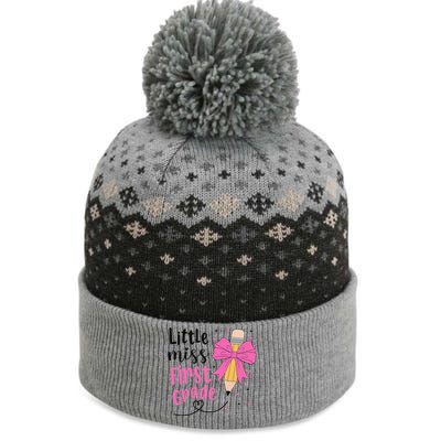 Little Miss First Grade Back To School Rainbow The Baniff Cuffed Pom Beanie