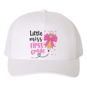 Little Miss First Grade Back To School Rainbow Yupoong Adult 5-Panel Trucker Hat