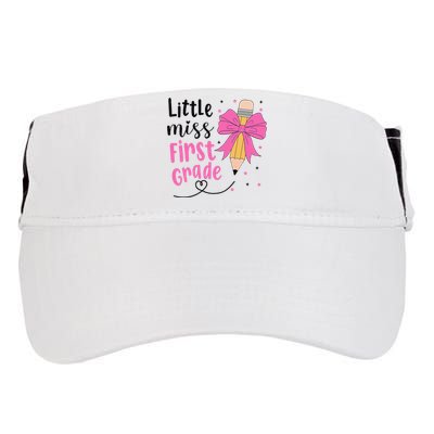 Little Miss First Grade Back To School Rainbow Adult Drive Performance Visor