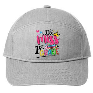 Little Miss First Grade Back To School 1st Grader Kids 7-Panel Snapback Hat