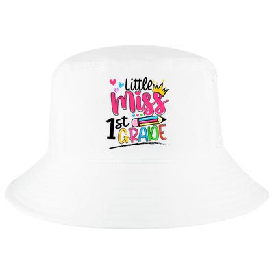 Little Miss First Grade Back To School 1st Grader Kids Cool Comfort Performance Bucket Hat