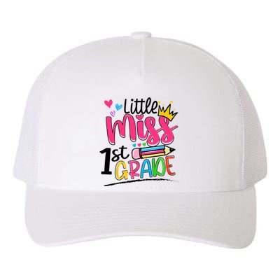 Little Miss First Grade Back To School 1st Grader Kids Yupoong Adult 5-Panel Trucker Hat