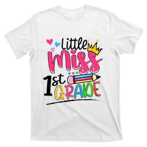 Little Miss First Grade Back To School 1st Grader Kids T-Shirt