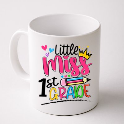 Little Miss First Grade Back To School 1st Grader Kids Coffee Mug