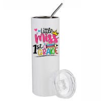 Little Miss First Grade Back To School 1st Grader Kids Stainless Steel Tumbler