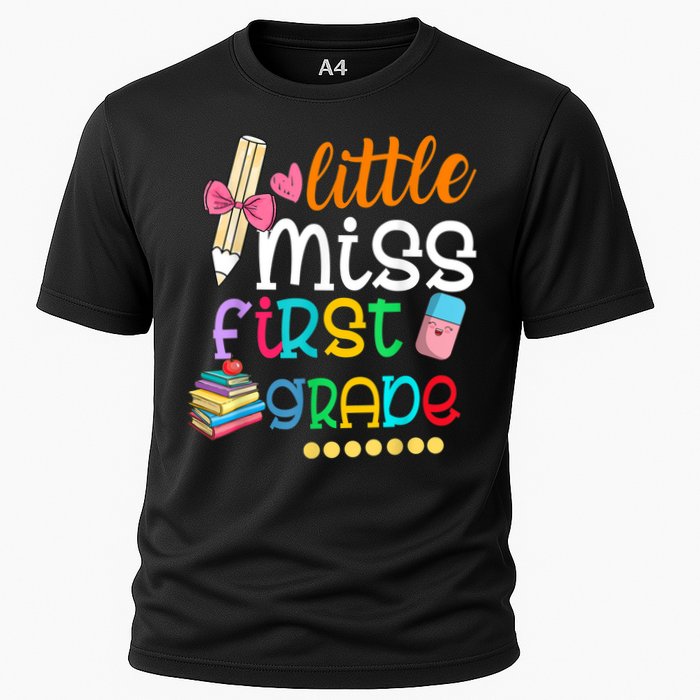 Little Miss First Grade Back To School Cooling Performance Crew T-Shirt