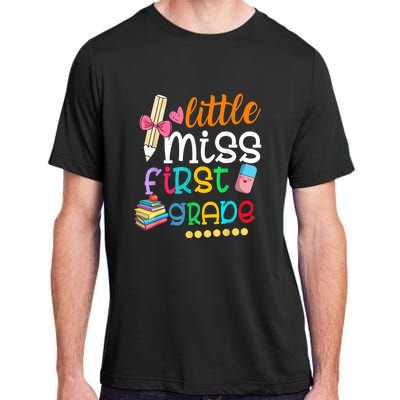 Little Miss First Grade Back To School Adult ChromaSoft Performance T-Shirt