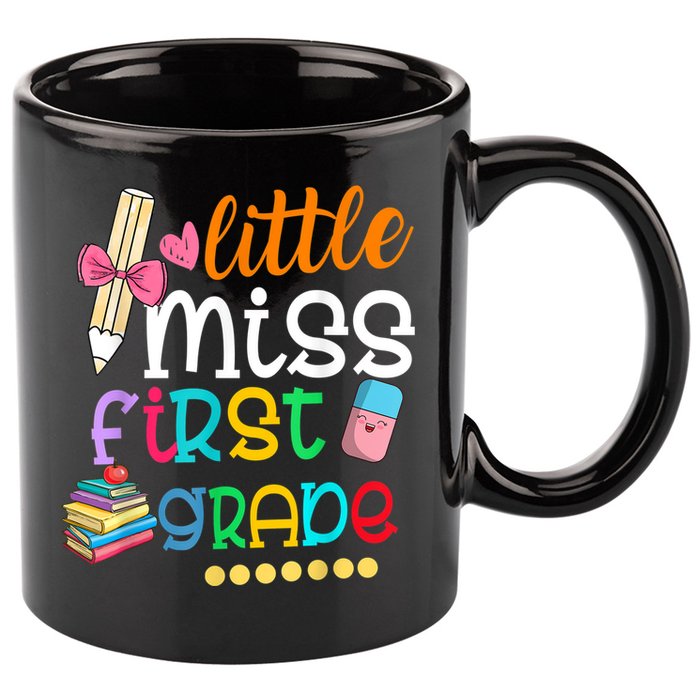 Little Miss First Grade Back To School 11oz C Handle Ceramic Mug