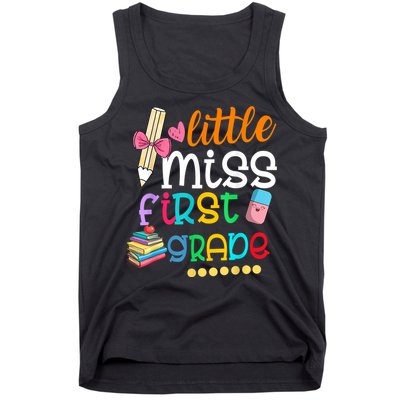 Little Miss First Grade Back To School Tank Top