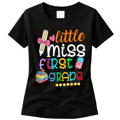 Little Miss First Grade Back To School Womens T-Shirt