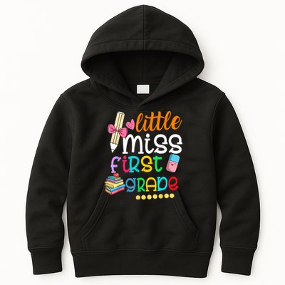 Little Miss First Grade Back To School Kids Hoodie