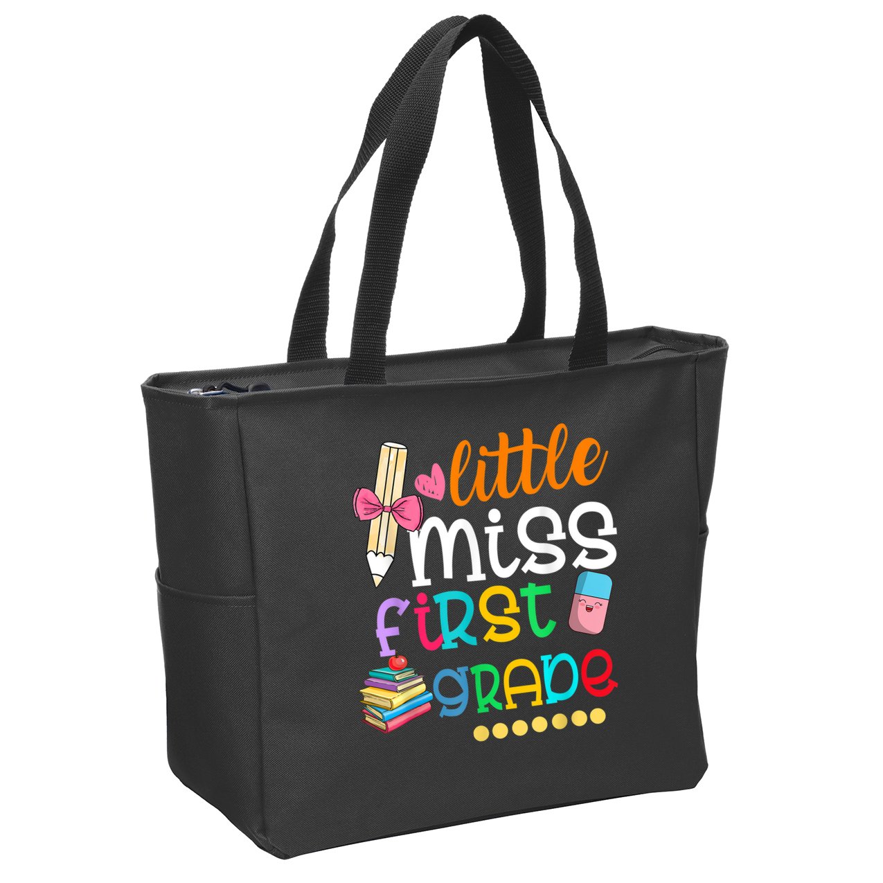 Little Miss First Grade Back To School Zip Tote Bag