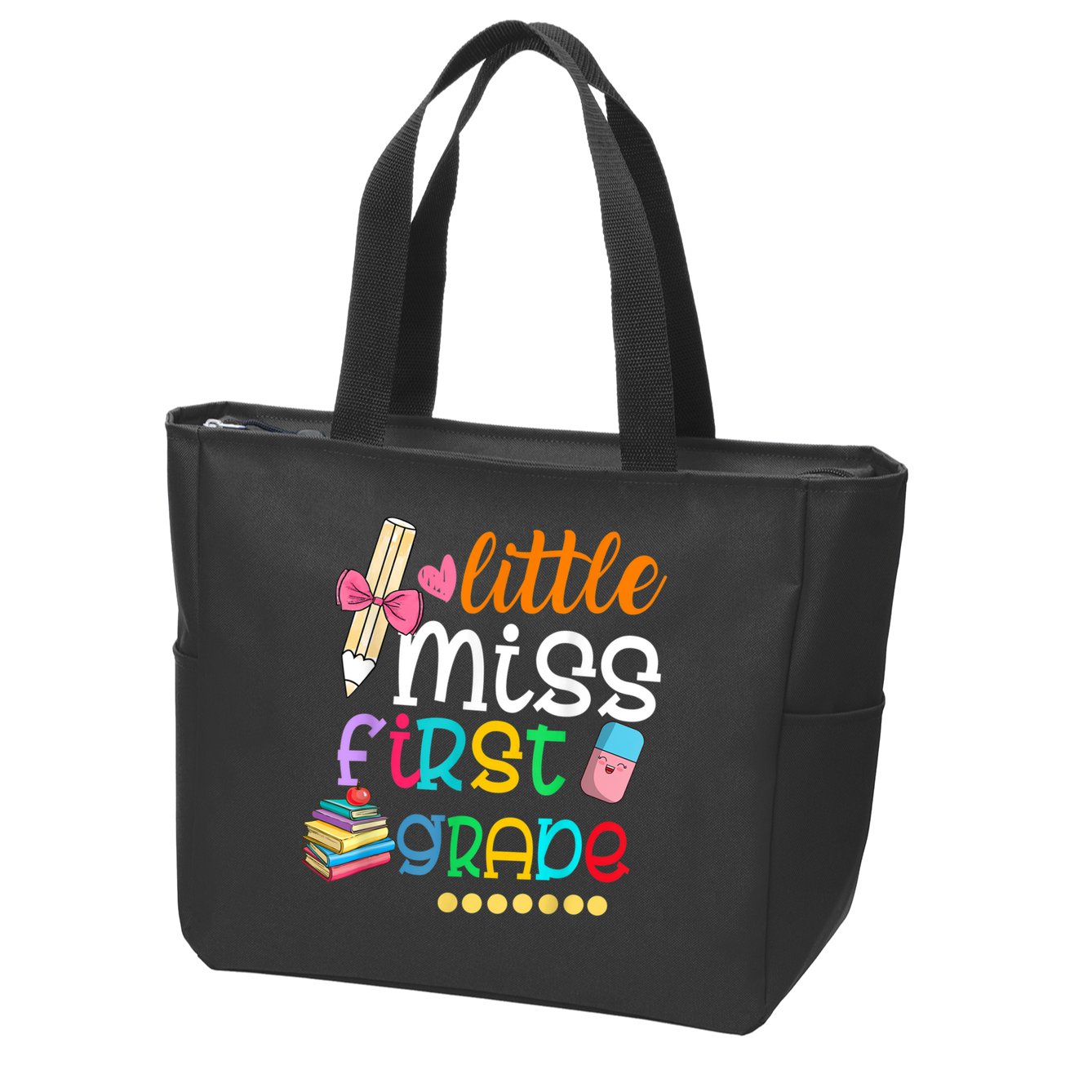 Little Miss First Grade Back To School Zip Tote Bag