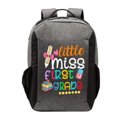 Little Miss First Grade Back To School Vector Backpack