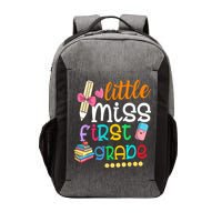 Little Miss First Grade Back To School Vector Backpack