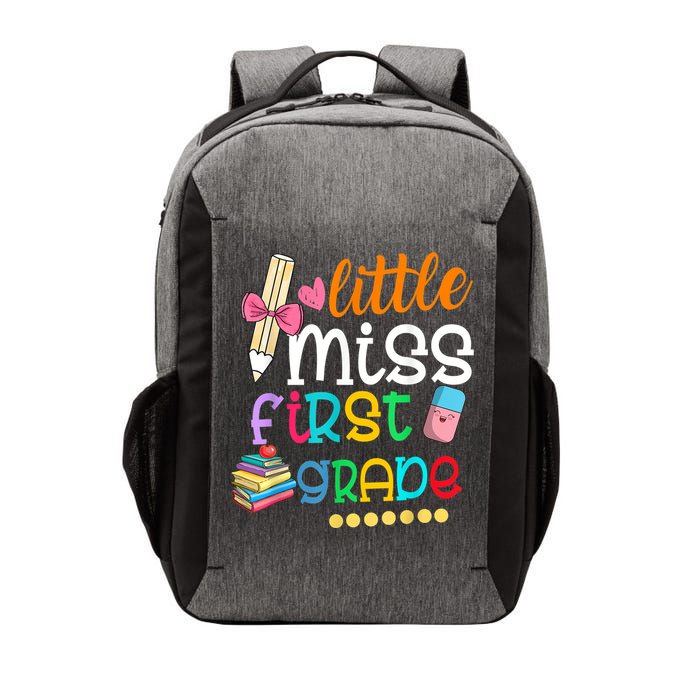 Little Miss First Grade Back To School Vector Backpack