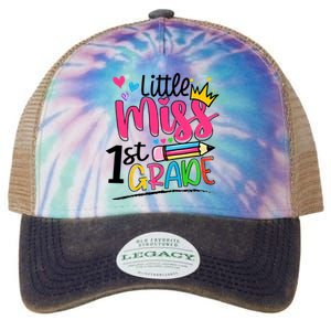 Little Miss First Grade Shirts Back To School 1st Grader Kids Legacy Tie Dye Trucker Hat