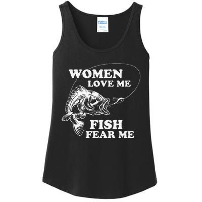 Love Me Fish Fear Me Funny Fathers Day Present For Ladies Essential Tank