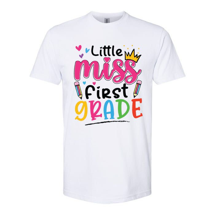 Little Miss First Grade Back To School 1st Grade Girl Softstyle CVC T-Shirt