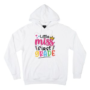 Little Miss First Grade Back To School 1st Grade Girl Hoodie