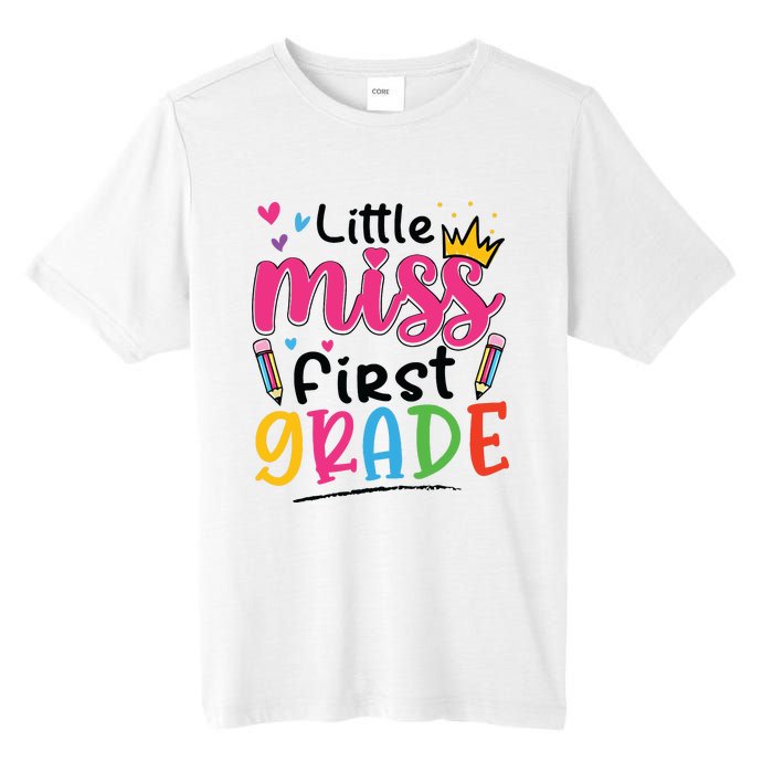 Little Miss First Grade Back To School 1st Grade Girl Tall Fusion ChromaSoft Performance T-Shirt