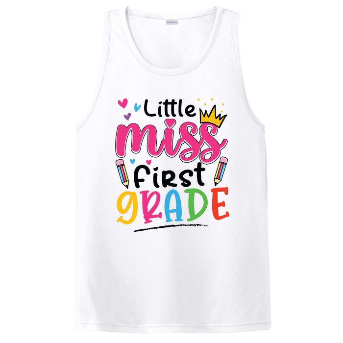 Little Miss First Grade Back To School 1st Grade Girl PosiCharge Competitor Tank