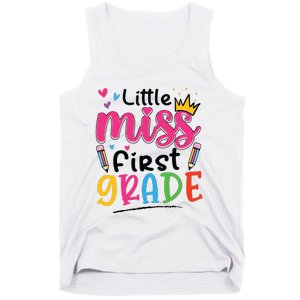 Little Miss First Grade Back To School 1st Grade Girl Tank Top