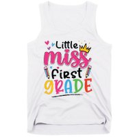 Little Miss First Grade Back To School 1st Grade Girl Tank Top