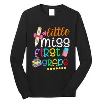 Little Miss First Grade Back To School 1st Grader Long Sleeve Shirt