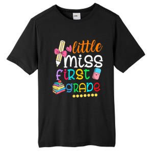 Little Miss First Grade Back To School 1st Grader Tall Fusion ChromaSoft Performance T-Shirt