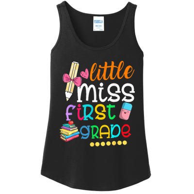 Little Miss First Grade Back To School 1st Grader Ladies Essential Tank