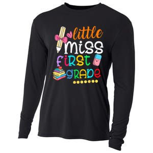 Little Miss First Grade Back To School 1st Grader Cooling Performance Long Sleeve Crew