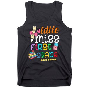 Little Miss First Grade Back To School 1st Grader Tank Top