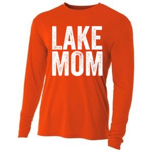 Lake Mom Funny Gift Lake Life Boating Gift Hooded Funny Gift Cooling Performance Long Sleeve Crew