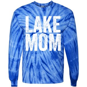 Lake Mom Funny Gift Lake Life Boating Gift Hooded Funny Gift Tie-Dye Long Sleeve Shirt