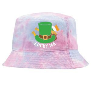 Lucky Me Funny St Patricks Day Luck Day Tie-Dyed Bucket Hat