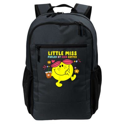 Little Miss Fueled By Iced Coffee Funny Coffee Drinking Daily Commute Backpack