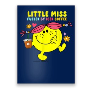 Little Miss Fueled By Iced Coffee Funny Coffee Drinking Poster