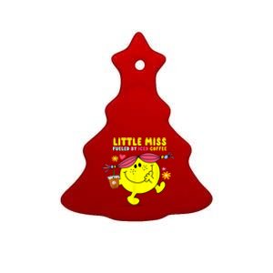 Little Miss Fueled By Iced Coffee Funny Coffee Drinking Ceramic Tree Ornament