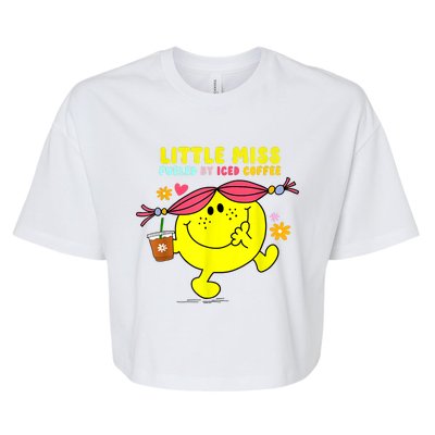 Little Miss Fueled By Iced Coffee Funny Coffee Drinking Bella+Canvas Jersey Crop Tee